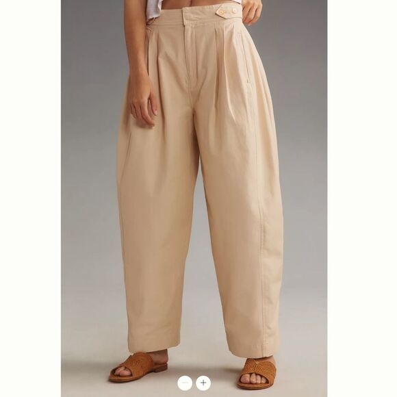 Anthropologie Maeve Utility Barrel Trouser Pants - Picture 2 of 4